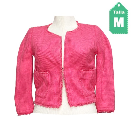 [6121] Blazer Zara Basic Fucsia- M