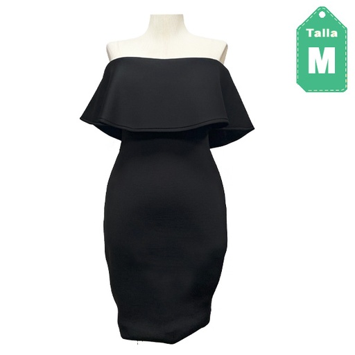 [6107] Vestido Alejandro Fajardo Negro- M