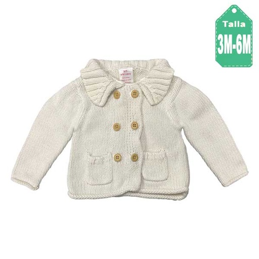 [6145] Sweater Old Navy Marfil- 3/6M