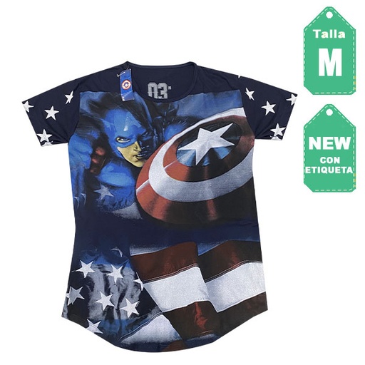 [6150] Franela Marvel Capitan America- M