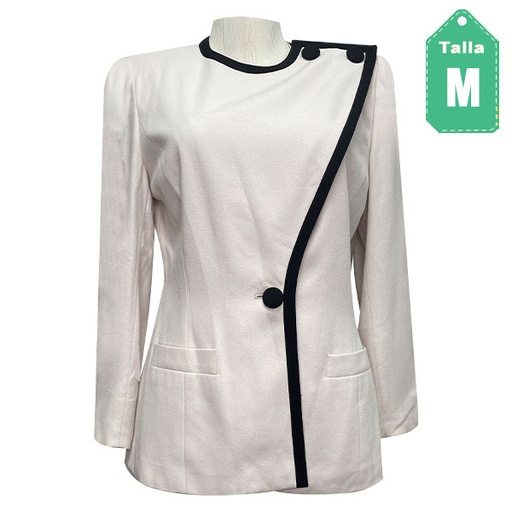 [6152] Blazer Stirling Cooper Beige y Negro- M