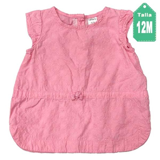 [6162] Vestido Carter´s Rosado- 12M