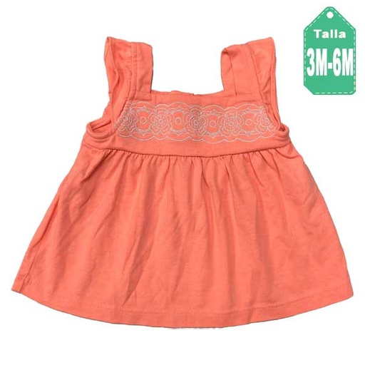 [6165] Vestido Gymboree Coral- 3/6M