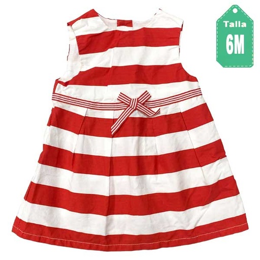 [6174] Vestido EPK Blanco y Rojo- 6M