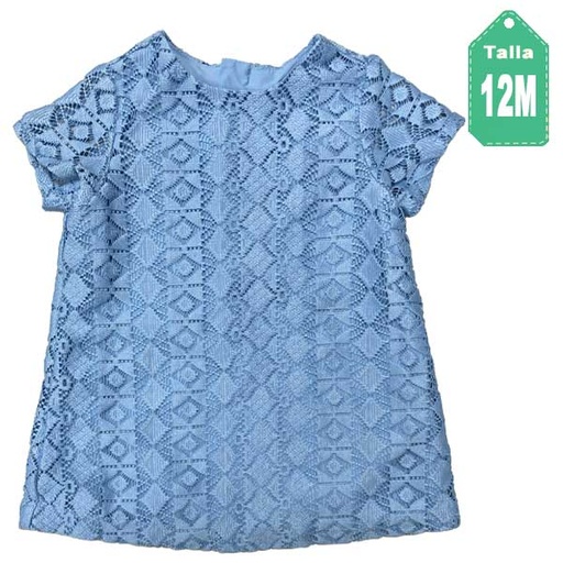 [6177] Vestido EPK Azul Celeste- 12M