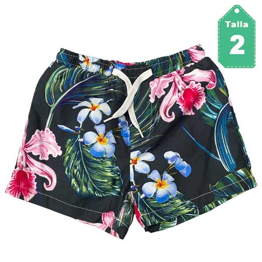 [6187] Short Floral- 2