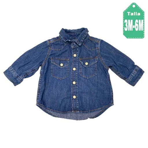[6213] Camisa BabyGap Jeans- 3/6M