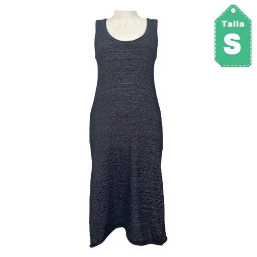 [6274] Vestido Zara Negro Teddy- S