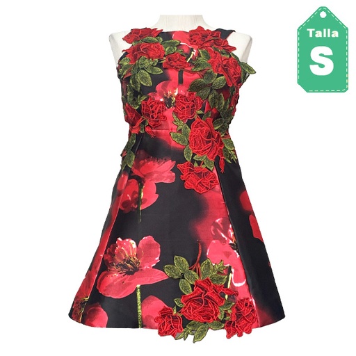 [6285] Vestido Alejandro Fajardo Rosas- S