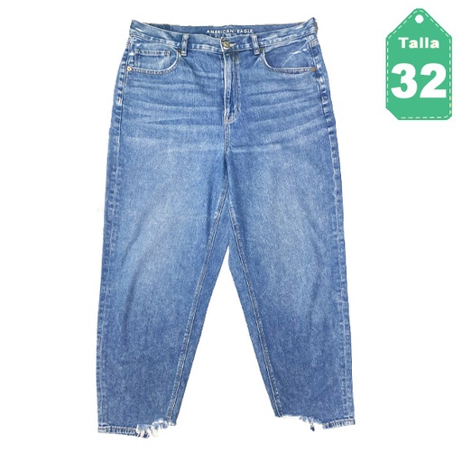 [6334] Mom Jeans American Eagle Azul CLaro- 32