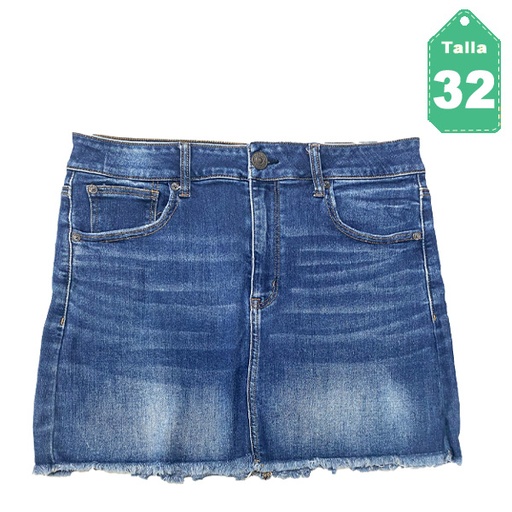 [6335] Falda American Eagle Jeans Osucro- 32