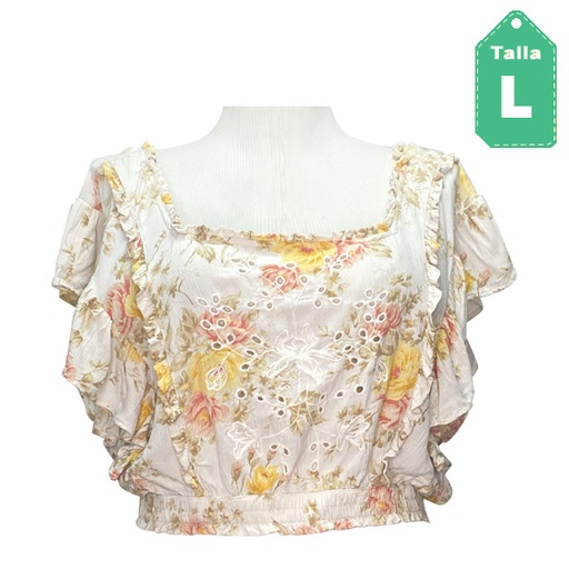 [6342] Blusa American Eagle Floral- L