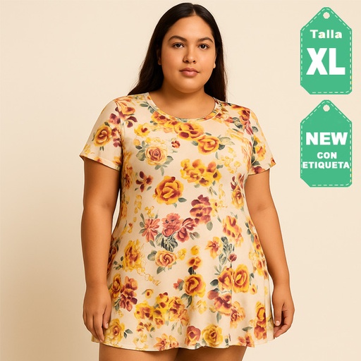[6390] Vestido BBSP Floral- XL