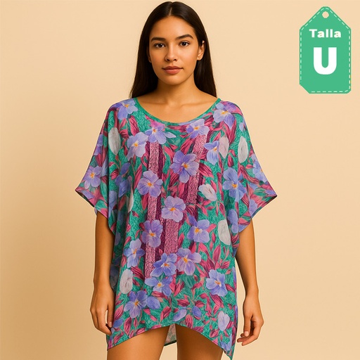 [6391] Salida de Baño Cayena Floral- Unica