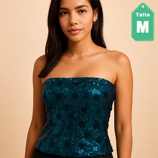 [6396] Top Zara Verde Oceano- M 