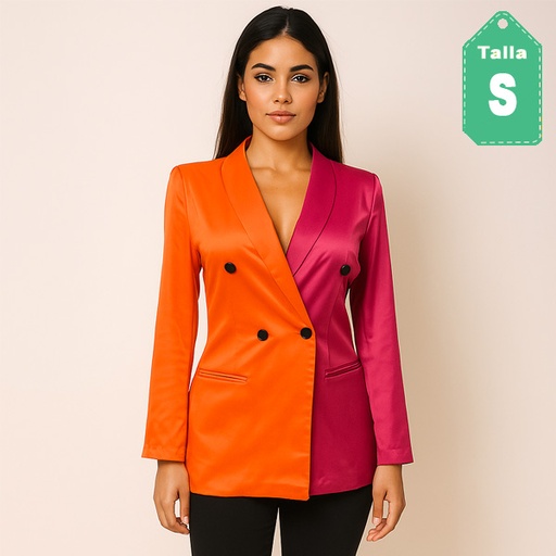 [6399] Blazer Fashion Classic Bicolor- S