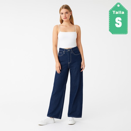 [6408] Jeans Stradivarius Azul Oscuro- S