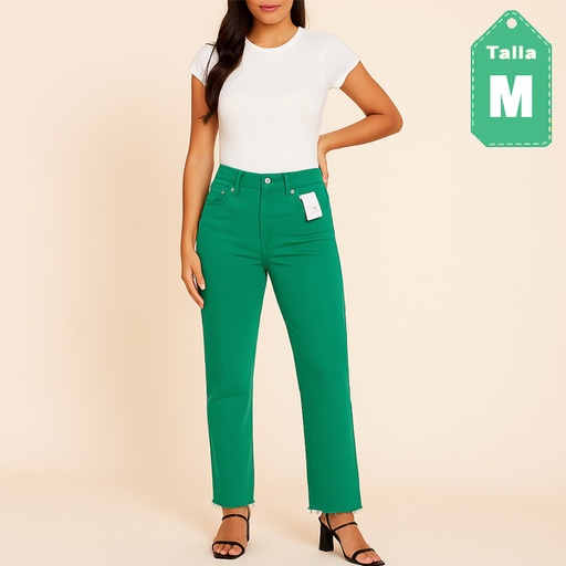 [6410] Jeans HyM Verde Césped- M