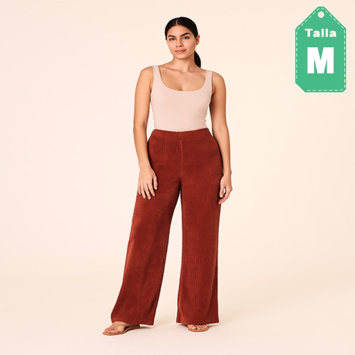 [6412] Pantalon Shambray Terracota- M