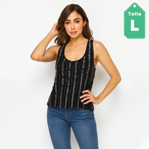 [6476] Blusa Black Negro- L 