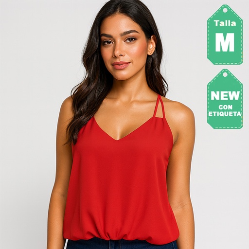 [6487] Blusa Naked Zebra Rojo- M