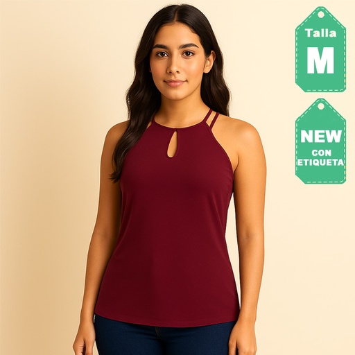 [6489] Blusa Naked Zebra Vinotinto- M