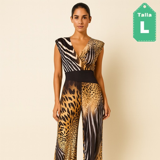 [6526] Jumper Symphony Animal Print- L