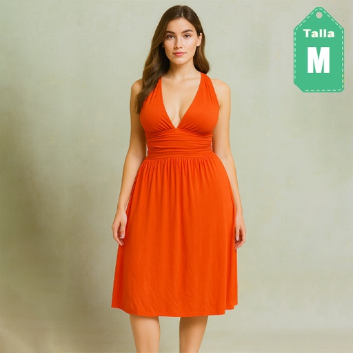 [6539] Vestido Rubber Ducky Naranja- M
