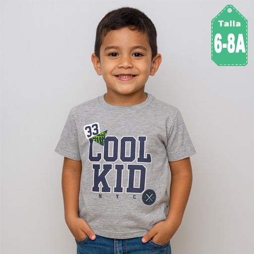 [6574] Franela HyM Gris- 6/8