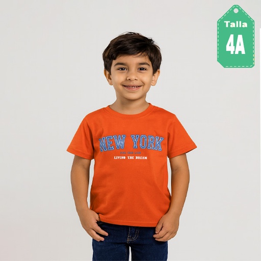 [6577] Franela Retro Republic Naranja- 4