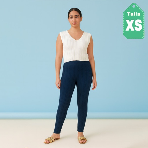 [6613] Leggins Termicos Azul Marino- XS