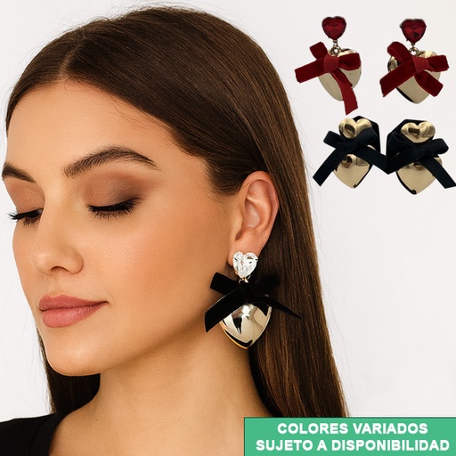 [6667] Arete de Corazon Colores Variados