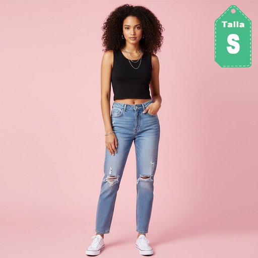 [6676] Blusa Shein Negro- S