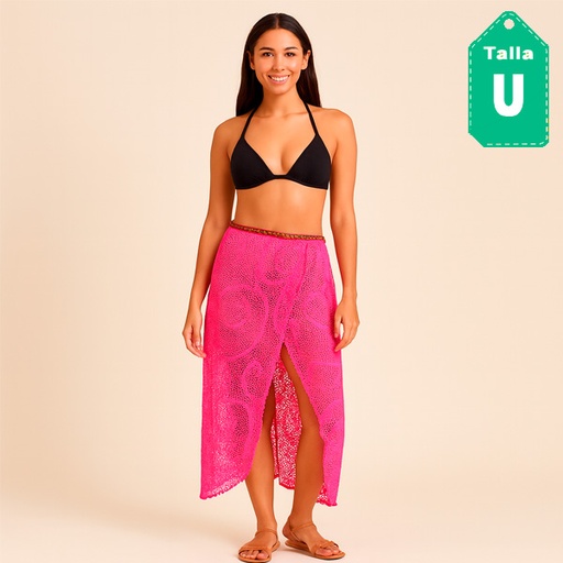 [6731] Salida de Baño Fucsia Neon- Unica