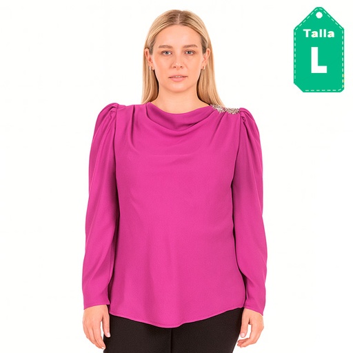 [6739] Blusa Rago Muffins Magenta- L