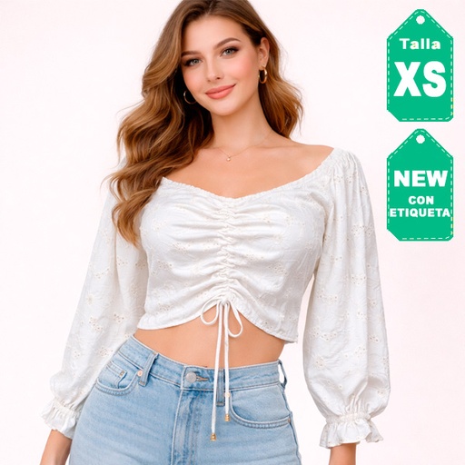 [6750] Blusa Ela Marfil- XS