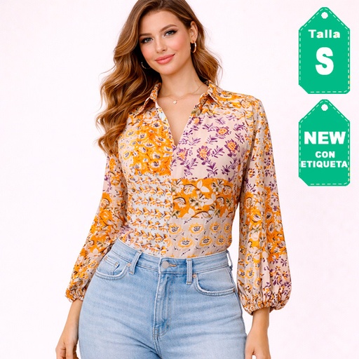 [6757] Body Ela Floral- S