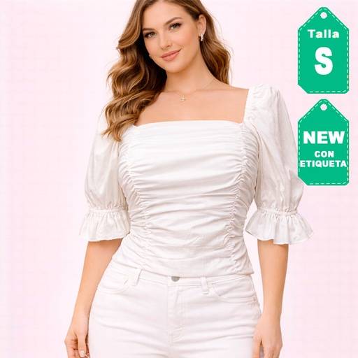 [6777] Blusa Ela Blanco- S
