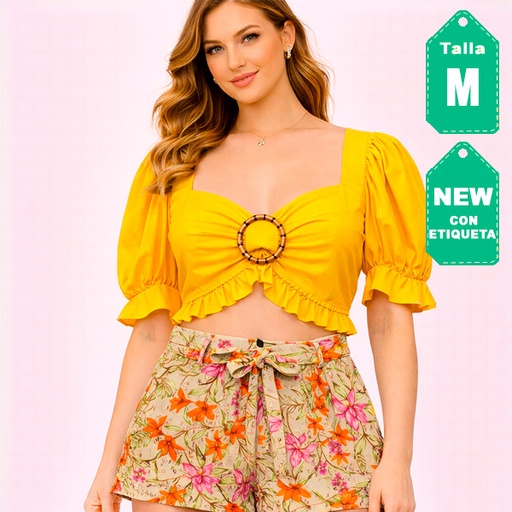 [6782] Short Ela Floral- M