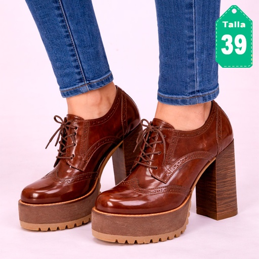 [6801] Tacones Jireh Marron- 39 