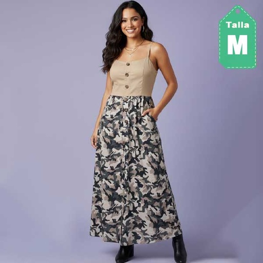 [6806] Vestido Dazy Camuflajeado- M 