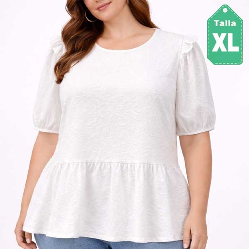[6817] Blusa Blanco- XL