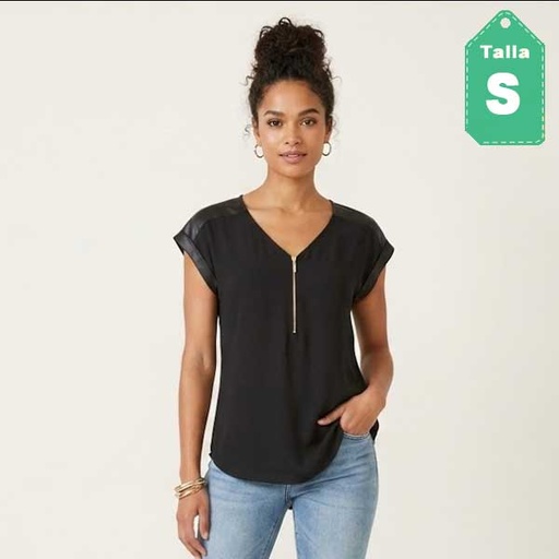 [6906] Blusa Express Negro- S