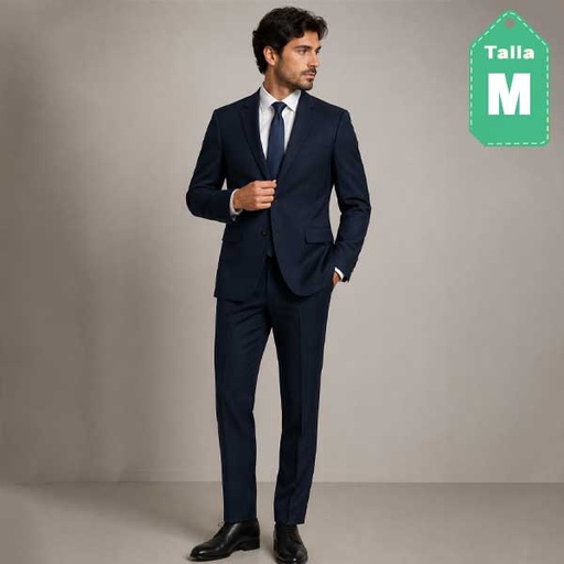 [6929] Conjunto de Traje HRH Azul Oscuro- M