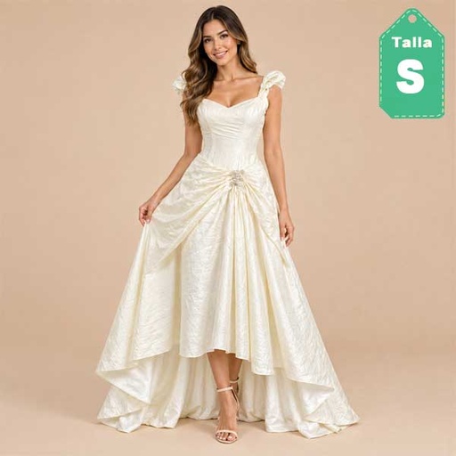 [6931] Vestido de Novia Marfil- S